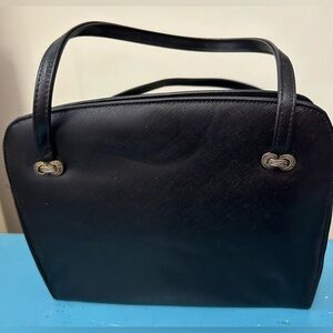 Theodor Vintage Sophisticated Black Shoulder Bag